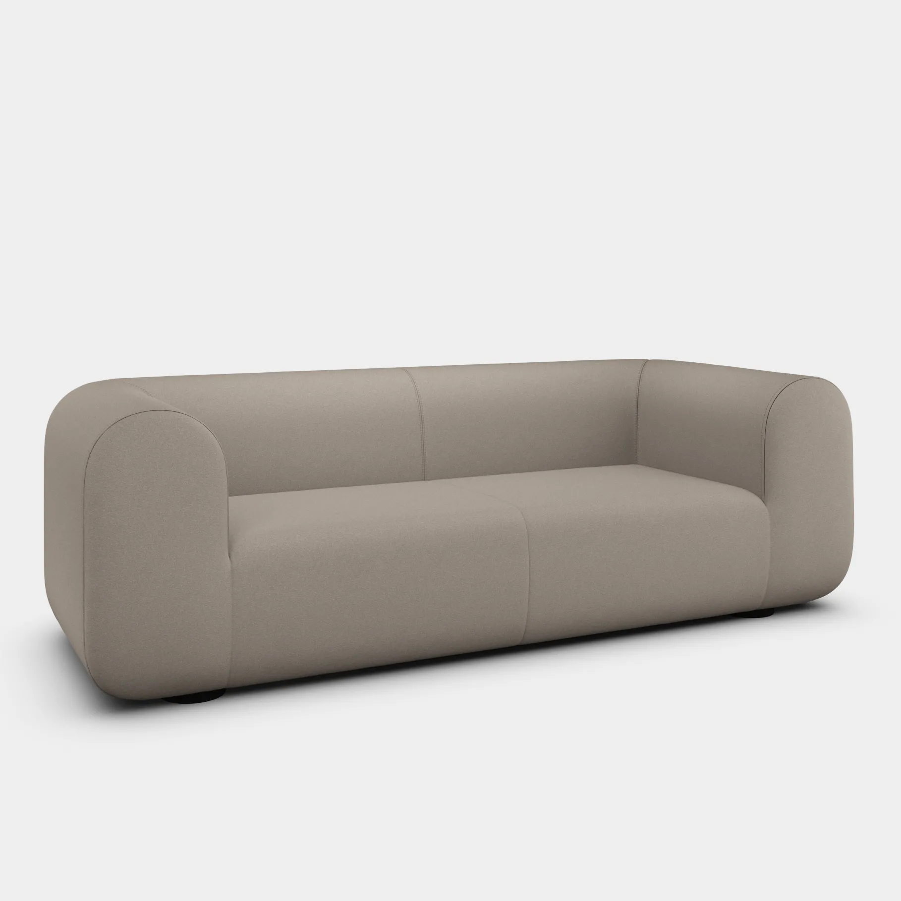 Plump 3-Seater Fixed Sofa